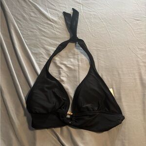 Athletic Works Black Halter Bikini Top